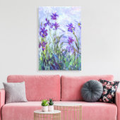 Claude Monet - Paarse Irissen / Iris Mauves Canvas Afdruk (Insitu (Woonkamer))