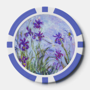 Claude Monet - Paarse Irissen / Iris Mauves Poker Chips