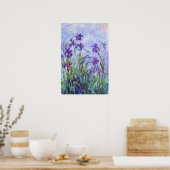 Claude Monet - Paarse Irissen / Iris Mauves Poster (Keuken)