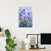 Claude Monet - Paarse Irissen / Iris Mauves Poster (Thuiskantoor)