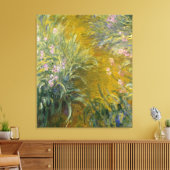 Claude Monet | Pad door de Irises Canvas Afdruk (Insitu (Woonkamer))