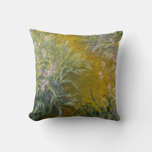 Claude Monet | Pad door de Irises Kussen (Voorkant)
