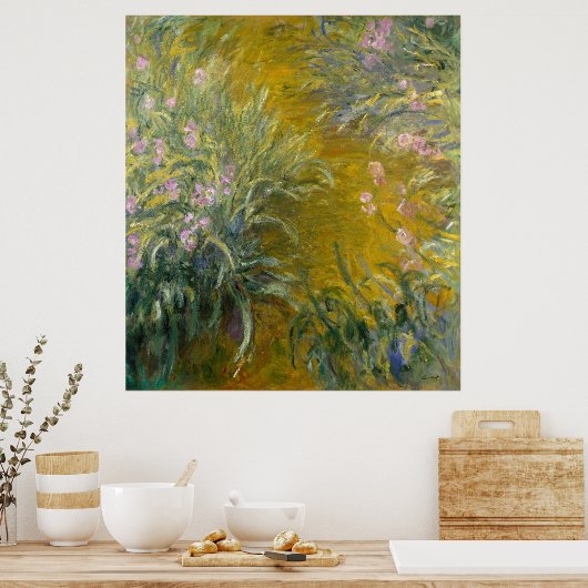 Claude Monet | Pad door de Irises Poster (Keuken)