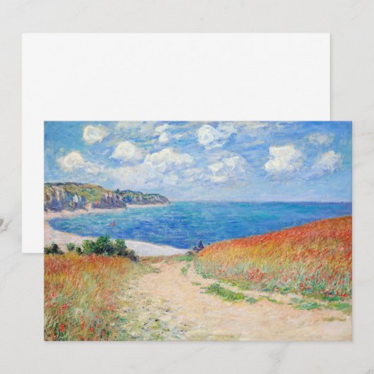 Claude Monet - Pad in de tarwevelden bij Pourville Bedankkaart (Voorkant / Achterkant)
