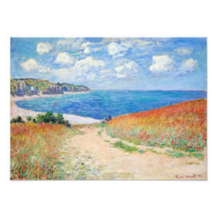 Claude Monet - Pad in de tarwevelden bij Pourville Foto Afdruk