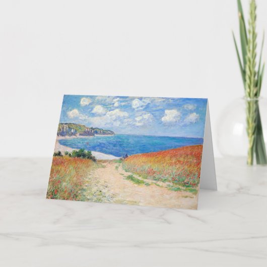 Claude Monet - Pad in de tarwevelden bij Pourville Kaart (Voorkant)