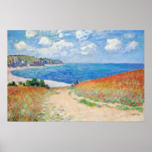 Claude Monet - Pad in de tarwevelden bij Pourville Poster