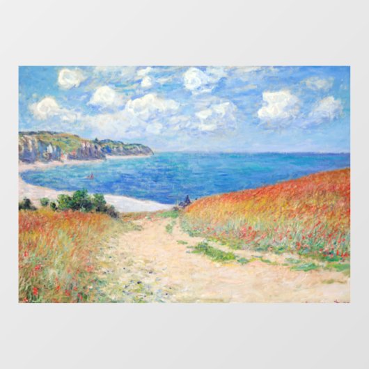 Claude Monet - Pad in de tarwevelden bij Pourville Raamsticker (Vel)