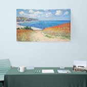 Claude Monet - Pad in de tarwevelden bij Pourville Spandoek (Beurs)