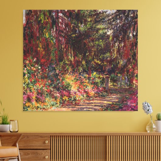 Claude Monet | Pad in de tuin te Giverny Canvas Afdruk (Insitu (Woonkamer))