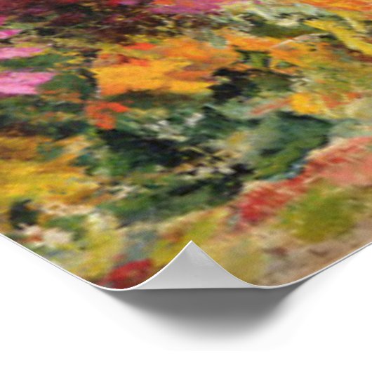 Claude Monet | Pad in de tuin te Giverny Poster (Hoek)