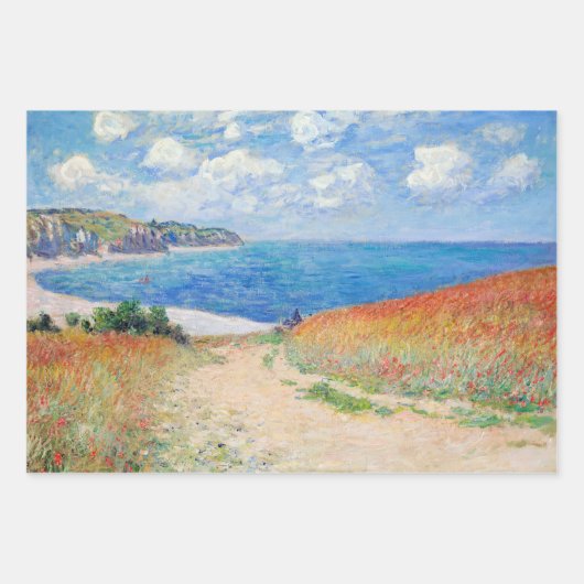 Claude Monet - Pad in Tarwevelden bij Pourville Inpakpapier Vel (Voorkant)