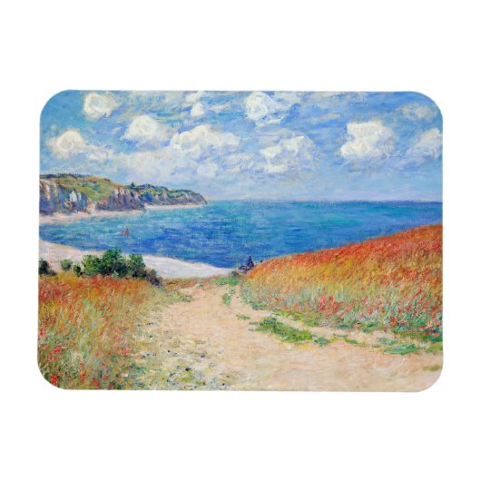 Claude Monet - Pad in Tarwevelden bij Pourville Magneet (Horizontaal)