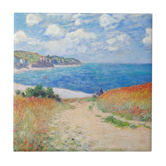 Claude Monet - Pad in Tarwevelden bij Pourville Tegeltje (Voorkant)