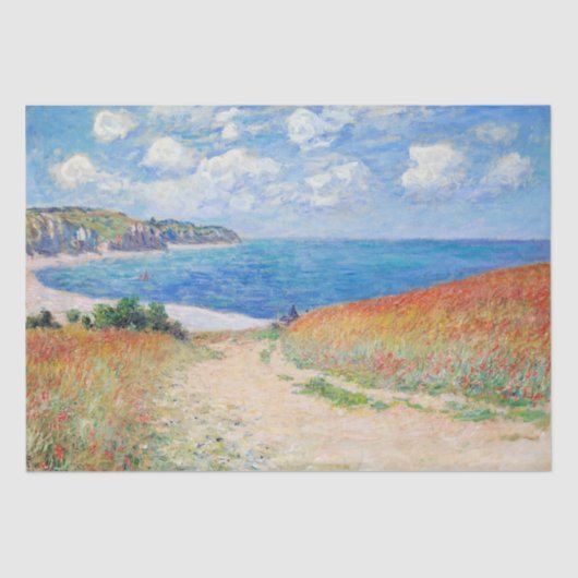 Claude Monet - Pad in Tarwevelden bij Pourville Tissuepapier (Voorkant)