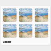 Claude Monet - Pad in Tarwevelden bij Pourville Vierkante Sticker (Vel)