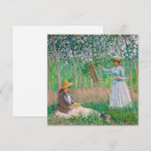 Claude Monet - Painters in de tuin Feestdagenkaart (Voorkant / Achterkant)