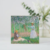 Claude Monet - Painters in de tuin Feestdagenkaart (Staand voorkant)