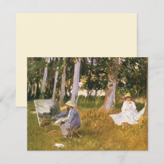 Claude Monet Painting, Edge of a Wood door Sargent (Voorkant / Achterkant)