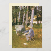 Claude Monet Painting, Edge of a Wood door Sargent (Voorkant / Achterkant)