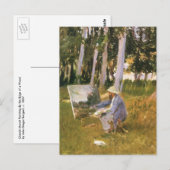 Claude Monet Painting, Edge of a Wood door Sargent Briefkaart (Voorkant / Achterkant)