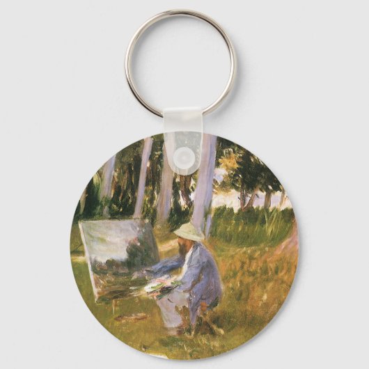 Claude Monet Painting, Edge of a Wood door Sargent Sleutelhanger (Voorkant)