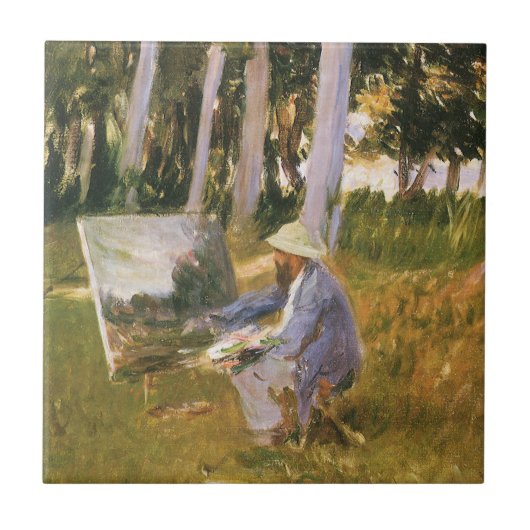 Claude Monet Painting, Edge of a Wood door Sargent Tegeltje (Voorkant)
