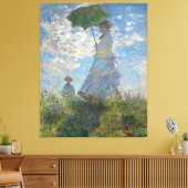 Claude Monet Painting Lady met Parasol Canvas Afdruk (Insitu (Woonkamer))