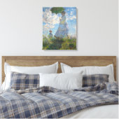 Claude Monet Painting Lady met Parasol Canvas Afdruk (Insitu (Slaapkamer))
