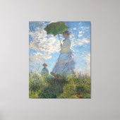 Claude Monet Painting Lady met Parasol Canvas Afdruk (Voorkant)