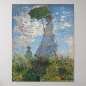 Claude Monet Painting Lady met Parasol Poster (Voorkant)