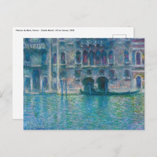 Claude Monet - Palazzo da Mula Briefkaart (Voorkant / Achterkant)