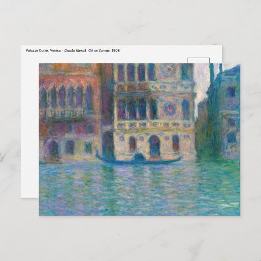 Claude Monet - Palazzo Dario Briefkaart (Voorkant / Achterkant)