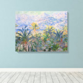Claude Monet Palm Trees op Bordighera Canvas Afdruk (Insitu (Houten vloer))