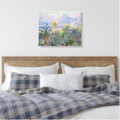 Claude Monet Palm Trees op Bordighera Canvas Afdruk (Insitu (Slaapkamer))