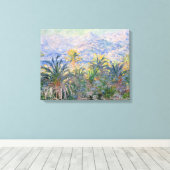 Claude Monet Palm Trees op Bordighera Canvas Afdruk (Insitu (Houten vloer))