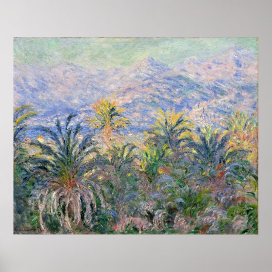 Claude Monet Palm Trees op Bordighera Poster (Voorkant)