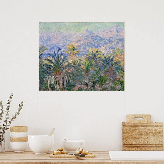 Claude Monet Palm Trees op Bordighera Poster (Keuken)