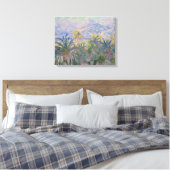 Claude Monet | Palmbomen op Bordighera Canvas Afdruk (Insitu (Slaapkamer))