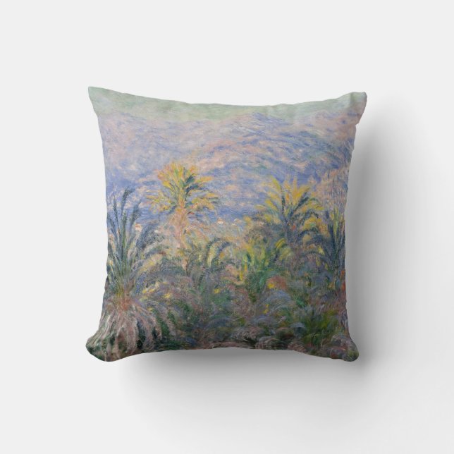 Claude Monet | Palmbomen op Bordighera Kussen (Voorkant)
