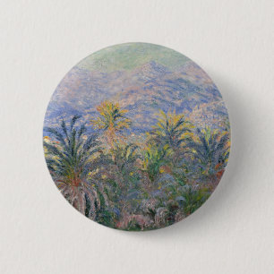 Claude Monet Palmbomen op Bordighera Ronde Button 5,7 Cm