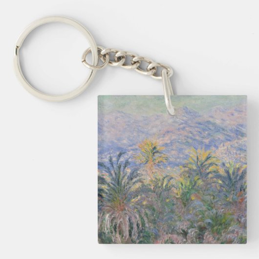 Claude Monet | Palmbomen op Bordighera Sleutelhanger (Voorkant)