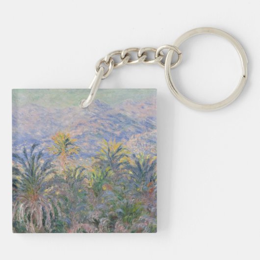 Claude Monet | Palmbomen op Bordighera Sleutelhanger (Achterkant)