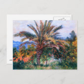 Claude Monet Palmboom op Bordighera Briefkaart (Voorkant / Achterkant)
