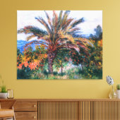 Claude Monet: Palmboom op Bordighera Canvas Afdruk (Insitu (Woonkamer))