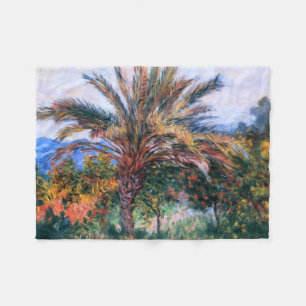 Claude Monet Palmboom op Bordighera Fleece Deken