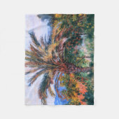 Claude Monet Palmboom op Bordighera Fleece Deken (Voorkant)
