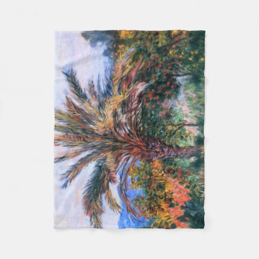 Claude Monet Palmboom op Bordighera Fleece Deken (Voorkant)