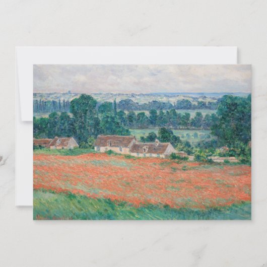 Claude Monet - Papaverveld, Giverny Bedankkaart (Voorkant)