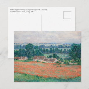 Claude Monet - Papaverveld, Giverny Briefkaart